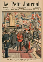 Eduardo VII, Rey de Inglaterra, saliendo de Cherburgo, ilustración de portada de 
